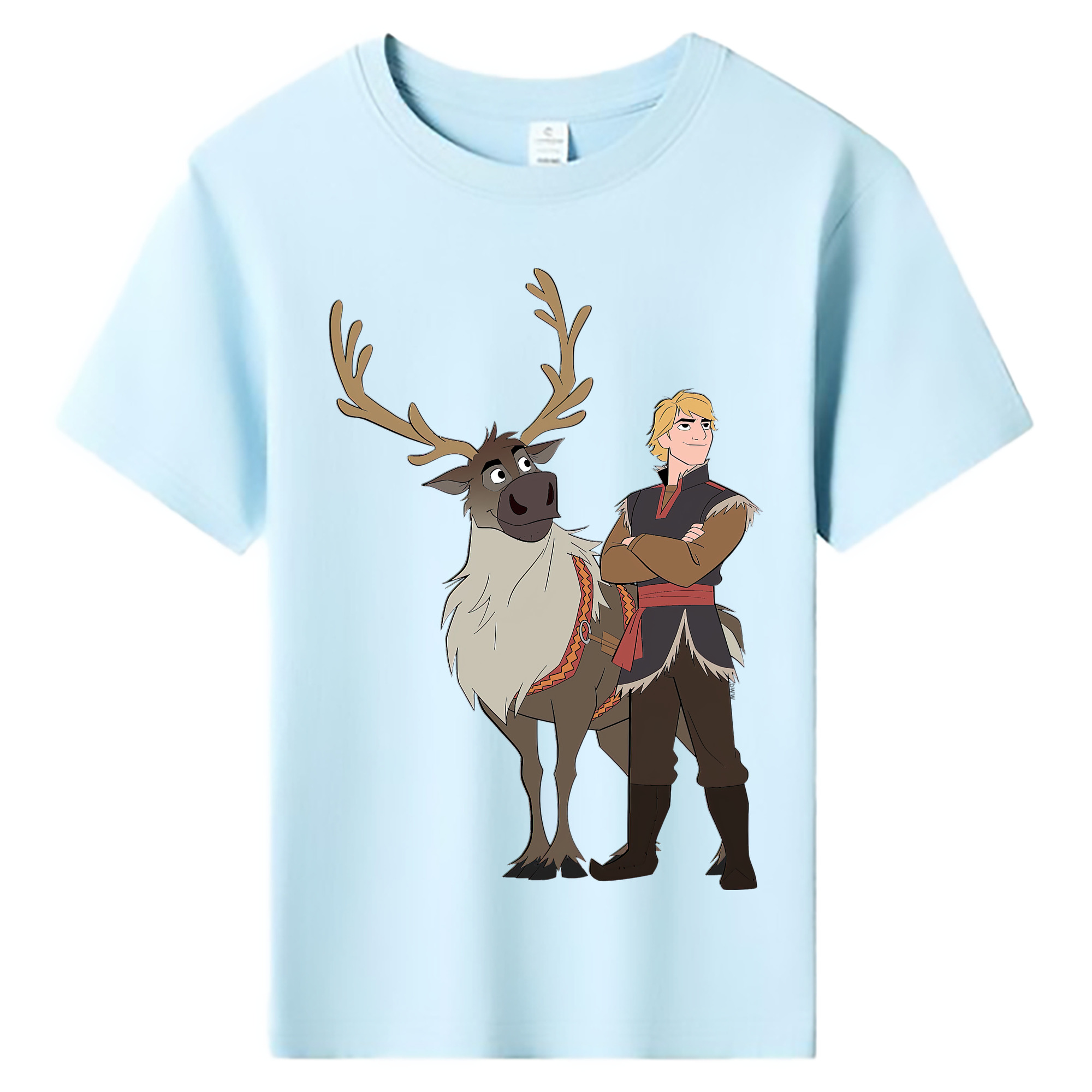 （画像用） アナと雪の女王 アンナ エルサ Frozen Anna Elsa 綿100％キッズTシャツ（フロントプリント）